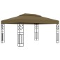 vidaXL Cenador con doble techo gris taupe 3x4m 180 g/m²