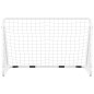 vidaXL Portería de fútbol con red acero blanco 180x90x120 cm vidaXL Portería de fútbol con red acero blanco 180x90x120 cm