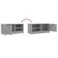 vidaXL Mueble de TV madera contrachapada gris hormigón 80x35x36,5 cm