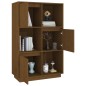 vidaXL Aparador alto de madera maciza de pino marrón miel 74x35x117 cm vidaXL Aparador alto de madera maciza de pino marrón miel 74x35x117 cm