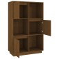 vidaXL Aparador alto de madera maciza de pino marrón miel 74x35x117 cm vidaXL Aparador alto de madera maciza de pino marrón miel 74x35x117 cm