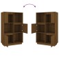 vidaXL Aparador alto de madera maciza de pino marrón miel 74x35x117 cm vidaXL Aparador alto de madera maciza de pino marrón miel 74x35x117 cm