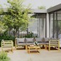 vidaXL Muebles de jardín 7 pzas cojines madera maciza de acacia vidaXL Muebles de jardín 7 pzas cojines madera maciza de acacia