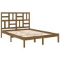 vidaXL Estructura de cama doble madera maciza marrón miel 120x190 cm vidaXL Estructura de cama doble madera maciza marrón miel 120x190 cm