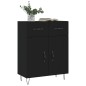 vidaXL Aparador de madera de ingeniería negro 69,5x34x90 cm vidaXL Aparador de madera de ingeniería negro 69,5x34x90 cm