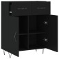 vidaXL Aparador de madera de ingeniería negro 69,5x34x90 cm vidaXL Aparador de madera de ingeniería negro 69,5x34x90 cm