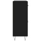 vidaXL Aparador de madera de ingeniería negro 69,5x34x90 cm vidaXL Aparador de madera de ingeniería negro 69,5x34x90 cm
