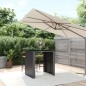 vidaXL Mesa alta bar ratán PE y superficie vidrio negro 105x80x110 cm vidaXL Mesa alta bar ratán PE y superficie vidrio negro 105x80x110 cm