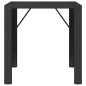 vidaXL Mesa alta bar ratán PE y superficie vidrio negro 105x80x110 cm vidaXL Mesa alta bar ratán PE y superficie vidrio negro 105x80x110 cm