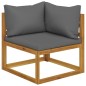 vidaXL Muebles de jardín 7 pzas cojines madera maciza de acacia vidaXL Muebles de jardín 7 pzas cojines madera maciza de acacia
