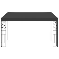 vidaXL Cenador con montaje en la pared antracita 4x3x2,5 m