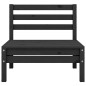 vidaXL Sofás central de jardín 4 unidades negro madera maciza de pino
