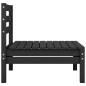 vidaXL Sofás central de jardín 4 unidades negro madera maciza de pino