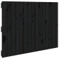 vidaXL Cabecero de cama de pared madera maciza pino negro 95,5x3x60 cm vidaXL Cabecero de cama de pared madera maciza pino negro 95,5x3x60 cm