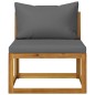 vidaXL Muebles de jardín 7 pzas cojines madera maciza de acacia vidaXL Muebles de jardín 7 pzas cojines madera maciza de acacia