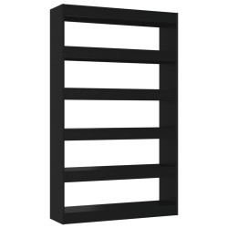 vidaXL Estantería de libros/divisor de espacios negro 100x30x166 cm