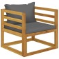 vidaXL Muebles de jardín 7 pzas cojines madera maciza de acacia vidaXL Muebles de jardín 7 pzas cojines madera maciza de acacia