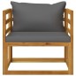 vidaXL Muebles de jardín 7 pzas cojines madera maciza de acacia vidaXL Muebles de jardín 7 pzas cojines madera maciza de acacia