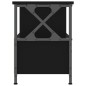 vidaXL Mueble de TV hierro y madera contrachapada negro 90x33x45 cm