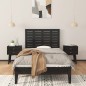 vidaXL Cabecero de cama de pared madera maciza pino negro 96x3x63 cm vidaXL Cabecero de cama de pared madera maciza pino negro 96x3x63 cm