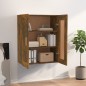 vidaXL Armario pared madera contrachapada roble ahumado 69,5x32,5x90cm