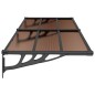 vidaXL Marquesina de puerta policarbonato negro 239x90 cm