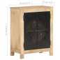 vidaXL Aparador de madera maciza de mango 60x35x75 cm