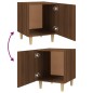 vidaXL Mesita de noche madera contrachapada color roble marrón vidaXL Mesita de noche madera contrachapada color roble marrón