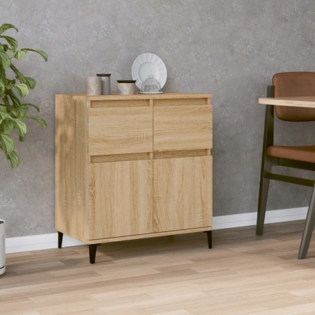 vidaXL Aparador de madera contrachapada roble Sonoma 60x35x70 cm