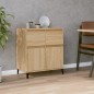 vidaXL Aparador de madera contrachapada roble Sonoma 60x35x70 cm