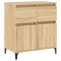 vidaXL Aparador de madera contrachapada roble Sonoma 60x35x70 cm