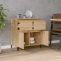 vidaXL Aparador de madera contrachapada roble Sonoma 60x35x70 cm
