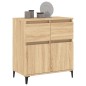 vidaXL Aparador de madera contrachapada roble Sonoma 60x35x70 cm