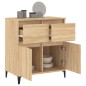 vidaXL Aparador de madera contrachapada roble Sonoma 60x35x70 cm