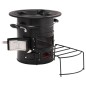 vidaXL Cocina de leña para camping acero negro 50x33,5x30,5 cm vidaXL Cocina de leña para camping acero negro 50x33,5x30,5 cm
