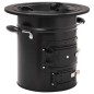 vidaXL Cocina de leña para camping acero negro 50x33,5x30,5 cm vidaXL Cocina de leña para camping acero negro 50x33,5x30,5 cm