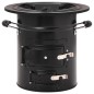 vidaXL Cocina de leña para camping acero negro 50x33,5x30,5 cm vidaXL Cocina de leña para camping acero negro 50x33,5x30,5 cm