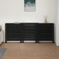 vidaXL Cubierta de radiador madera maciza de pino negro 210x21x85 cm vidaXL Cubierta de radiador madera maciza de pino negro 210x21x85 cm