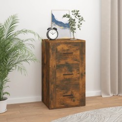 vidaXL Aparador madera contrachapada color roble ahumado 40x33x70 cm