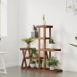 vidaXL Soporte para flores madera maciza de abeto 95x25x96 cm