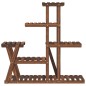 vidaXL Soporte para flores madera maciza de abeto 95x25x96 cm