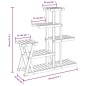 vidaXL Soporte para flores madera maciza de abeto 95x25x96 cm