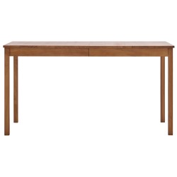 vidaXL Mesa de comedor de madera de pino marrón miel 140x70x73 cm