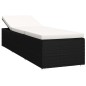vidaXL Tumbonas de jardín y mesita 3 piezas ratán sintético negro vidaXL Tumbonas de jardín y mesita 3 piezas ratán sintético negro