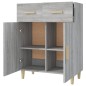 vidaXL Aparador de madera contrachapada gris Sonoma 69,5x34x89 cm vidaXL Aparador de madera contrachapada gris Sonoma 69,5x34x89 cm