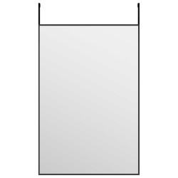 vidaXL Espejo de puerta cristal y aluminio negro 40x60 cm