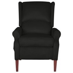 vidaXL Sillón de masaje reclinable de terciopelo negro