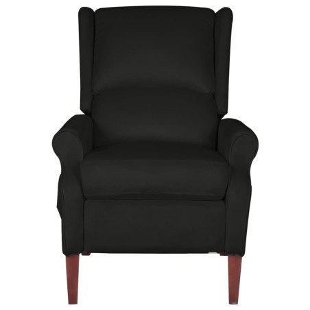 vidaXL Sillón de masaje reclinable de terciopelo negro