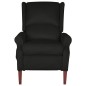 vidaXL Sillón de masaje reclinable de terciopelo negro vidaXL Sillón de masaje reclinable de terciopelo negro