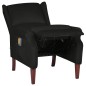 vidaXL Sillón de masaje reclinable de terciopelo negro vidaXL Sillón de masaje reclinable de terciopelo negro